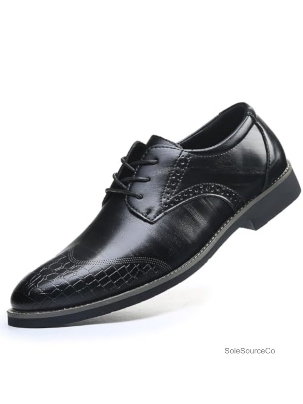 Men's Wingtip Brogue Derby Dress Shoes Lace Up Business Formal